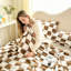 Checkered Lightweight Soft & Cozy Flannel Fleece Throw Blanket for Sofa & Bed in All Season-125344964-125344965