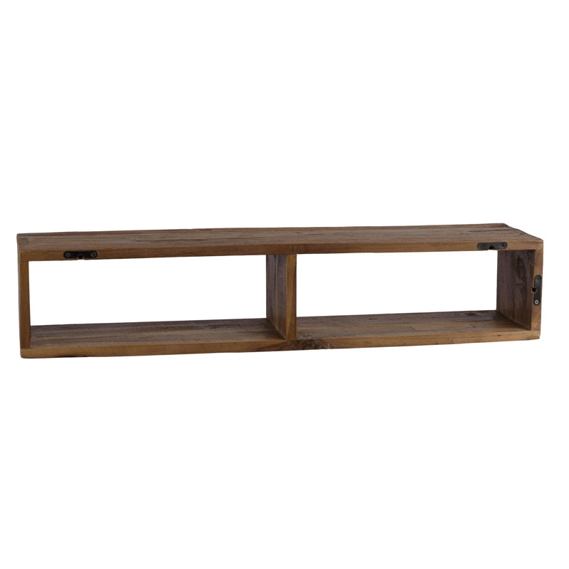 Ahlers Teak Solid Wood Floating Shelf, 15.4cm H x 75cm W x 15cm D
