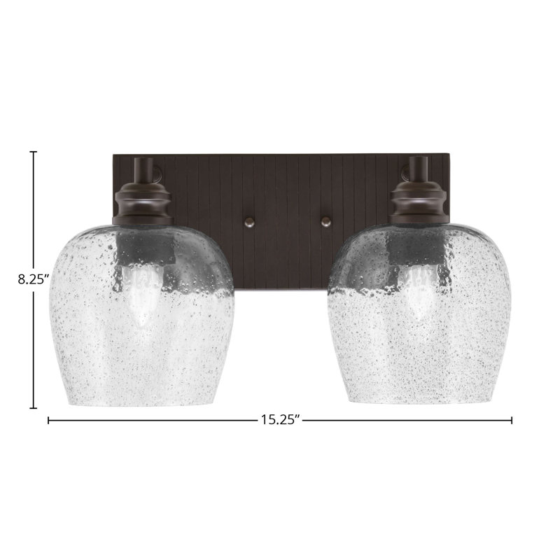 Éclairage pour meuble-lavabo à 2 lumières Asman, Espresso