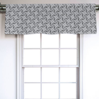 Sateen Ikat Ruffled Window Valance
