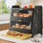 Countertop Bread Storage Container With Bamboo Cutting Board And Adjustable Vent, Black