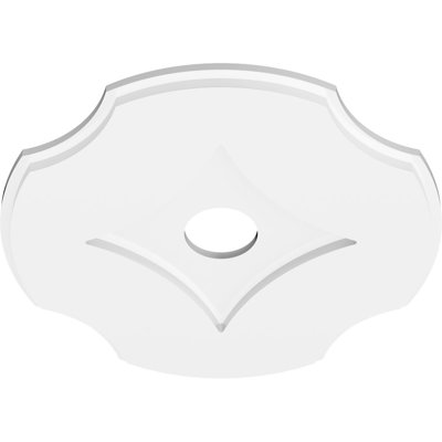 18"OD x 3"ID x 6 1/4"C x 1"P Percival Architectural Grade PVC Contemporary Ceiling Medallion