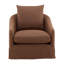 Laura Upholstered Swivel Chair, Sienna Coffee