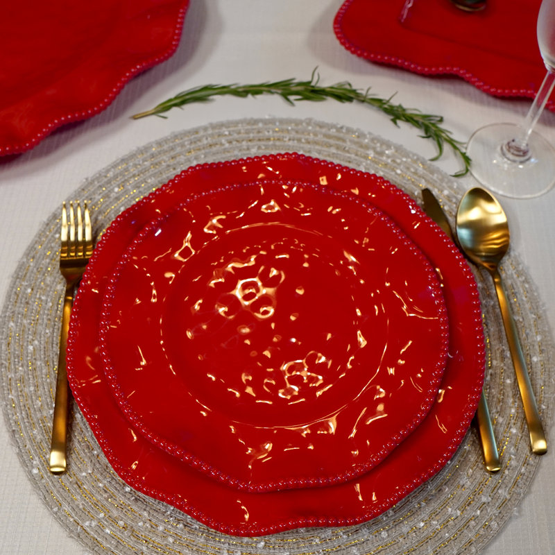 Perlette Red Set of 4 Salad Plate 9"