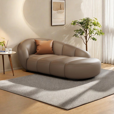 Modern minimalist faux leather recliner