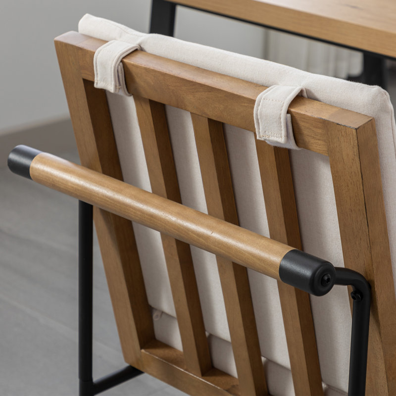 Ensemble de table de salle à manger Modern, 3 pièces: table, 2 chaises, Beige, Noir