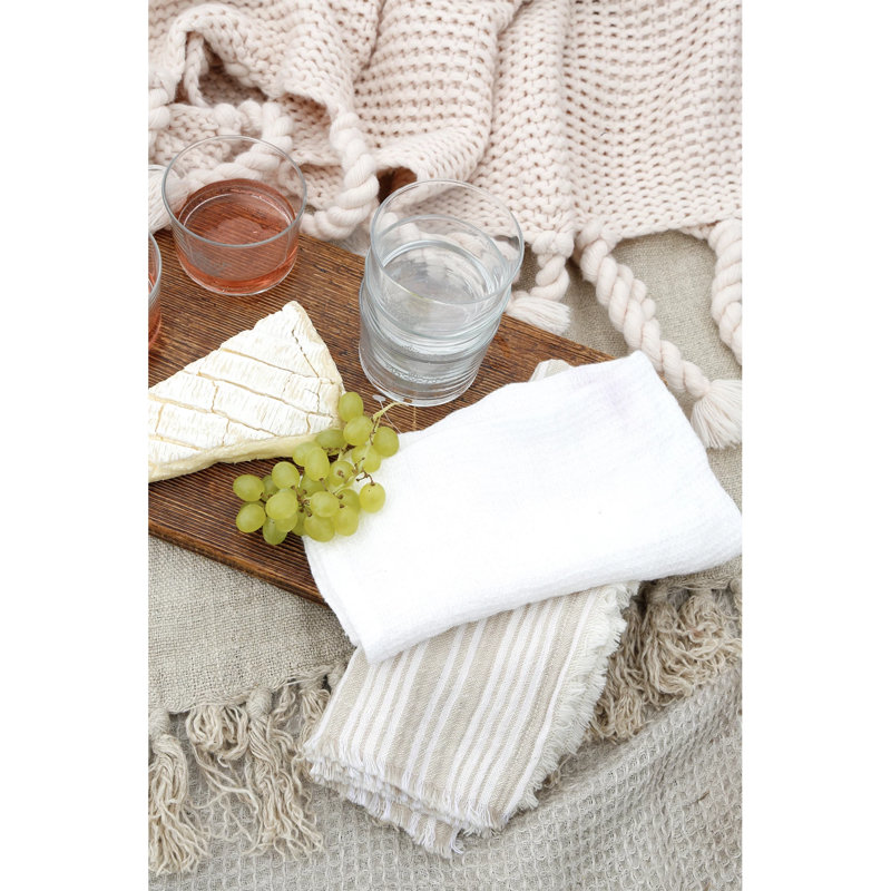 Willows Linen Square Napkins, Natural