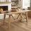 Table de salle à manger en bois massif 63 "American Rustic