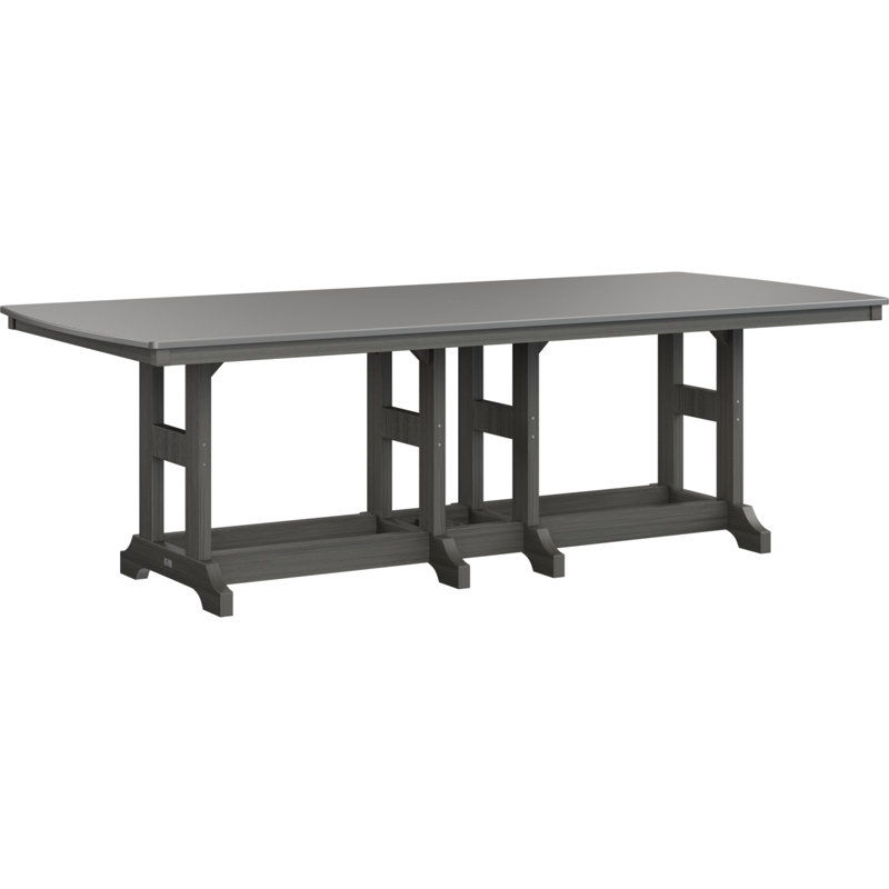 Table de salle à manger rectangulaire 96 po Berlin Gardens Garden Classic, H 30,87 po x l 96 po x P 44 po, Gris côtier