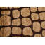 Tapis de couloir à motif géométrique brun