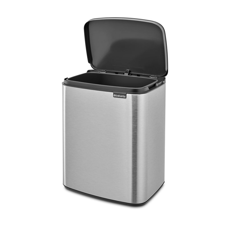 Brabantia 12 Litre Bo Waste Bin, Matt Steel Fingerprint Proof