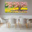 Ensemble de 3 tableaux muraux sur toile à motif floral printanier représentant un cerisier en fleurs-772773646