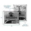 Cadre photo flottant en acrylique transparent transparent de qualité UV - Doré-126061605-126061609