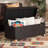 Janna Rustic Transitional Faux Leather Upholstered and Wood Storage Ottoman