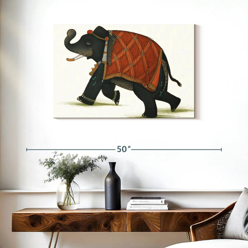 India Elephant II Light, 24" H x 36" W