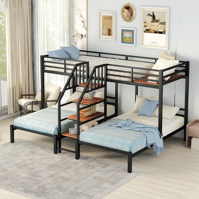 Mason & Marbles Kilby Metal & Wood Platform Bed | Wayfair