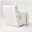 Chaise d'appoint rembourrée en tissu de lin-314989748