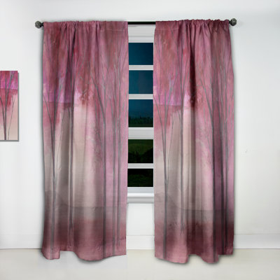 Rideau simple occultant Shabby Pink Under the Trees - Nature Shabby Elegance