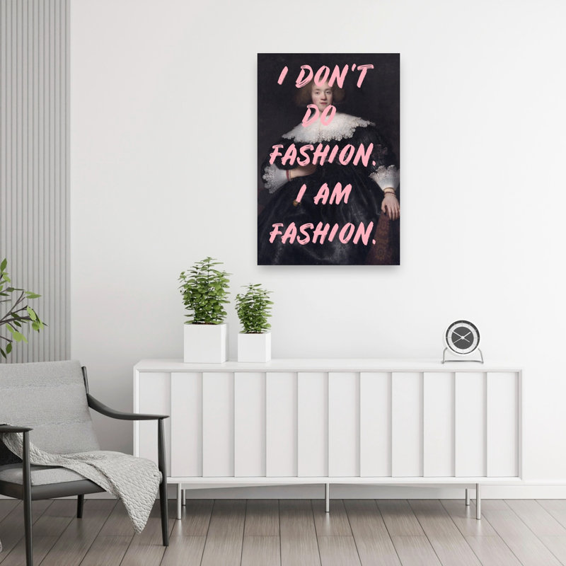I Am Fashion Portrait Classic Elegant Modern Portrait Wall Art Print by Talitha McQueen - Print, 91.44cm H x 60.96cm W
