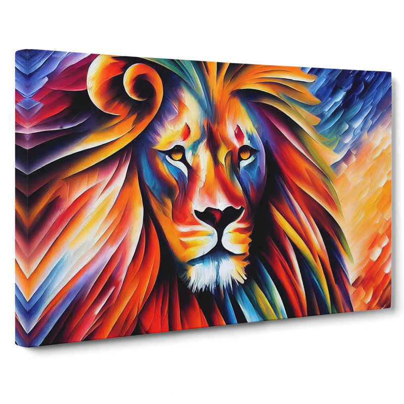 Lion Painting Vol.1 Abstract - Wrapped Canvas, 40cm H x 60cm W x 3cm D