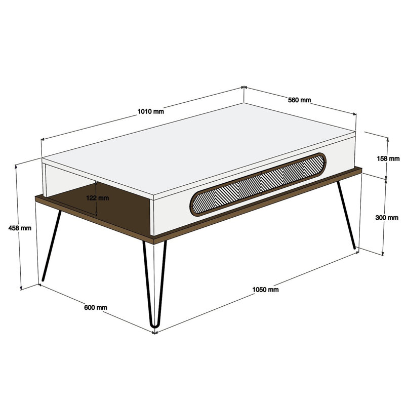 Table basse avec rangement Starla