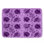 Tapis de bain mauve à motif floral mauve