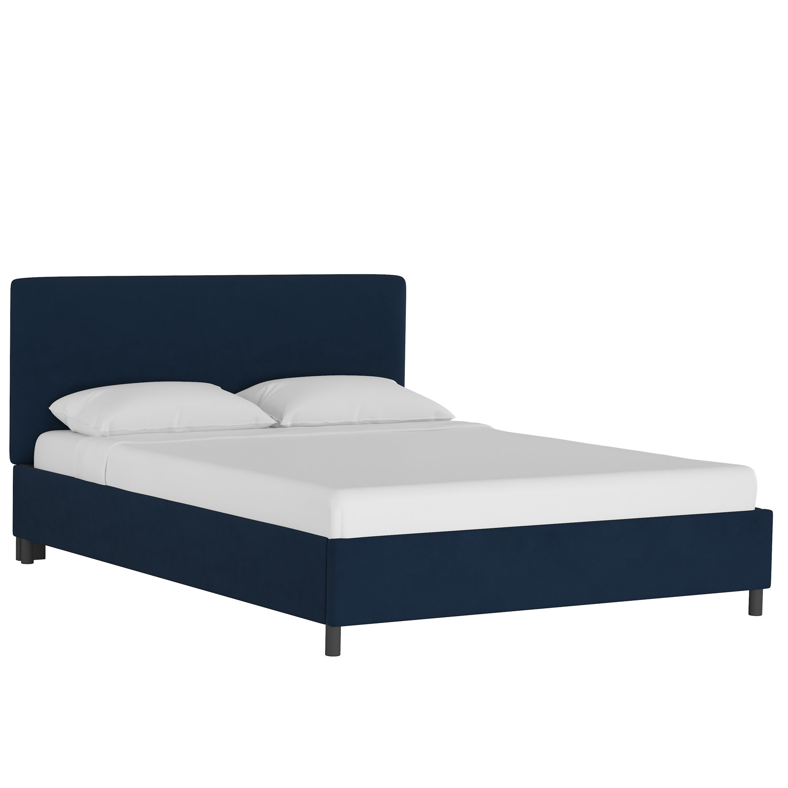 Pyburn Platform Bed, Full, Classic Ink Performance Velvet