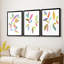 Color Pop Leaves II - Toile tendue avec châssis sur mesure - 3 pièces-180077481-180077487