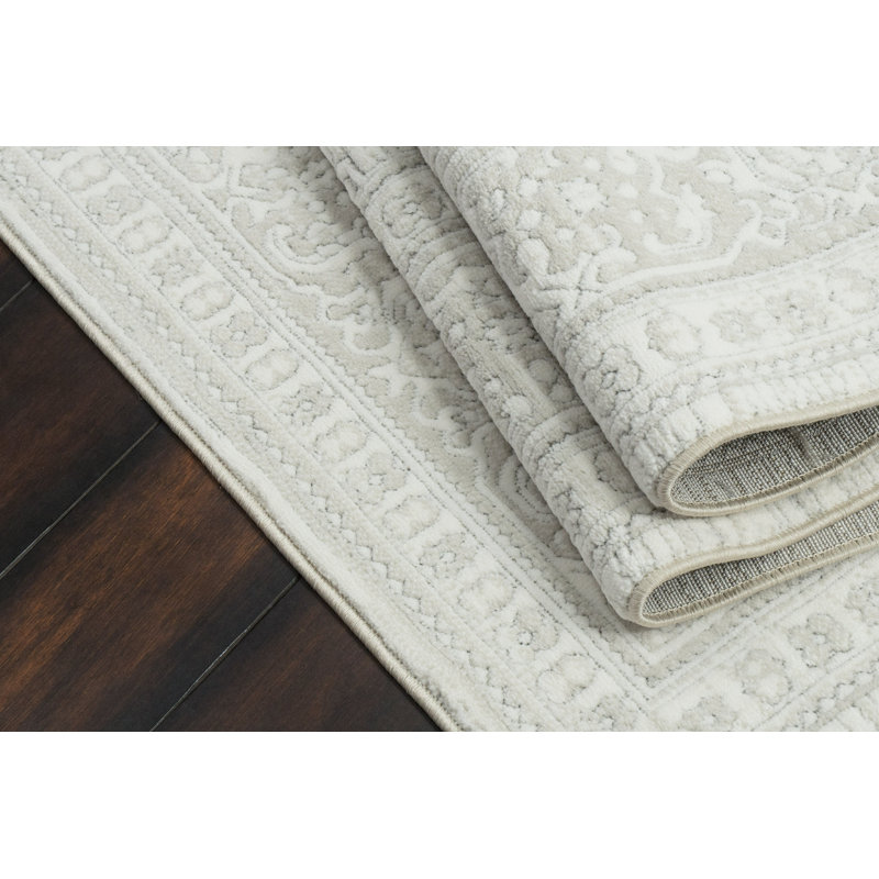 Glenam 19482-910 Gris / crème, Rectangle 5 pi 3 po x 7 pi