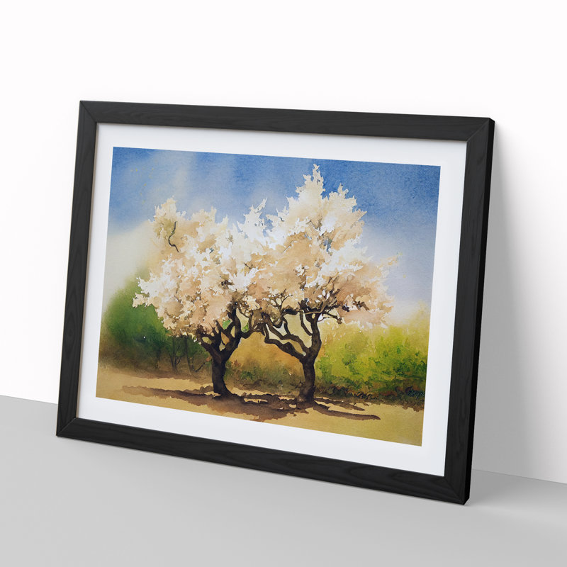 Sparkling Trees - Framed Print, Black, 46cm H x 64cm W x 2cm D