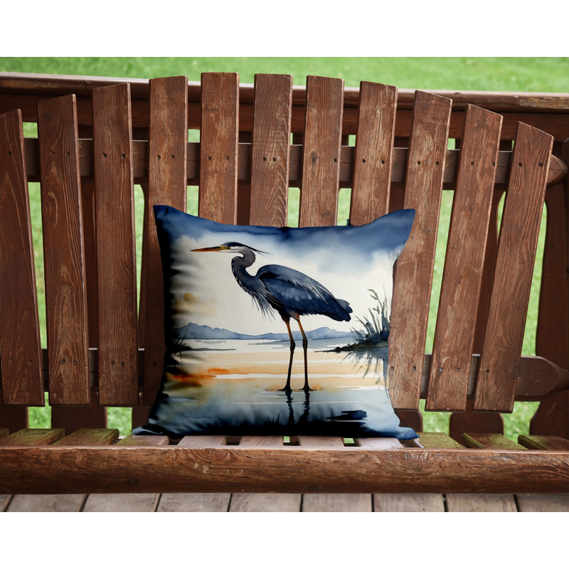 Coussin Blue Heron, Carré 14 po