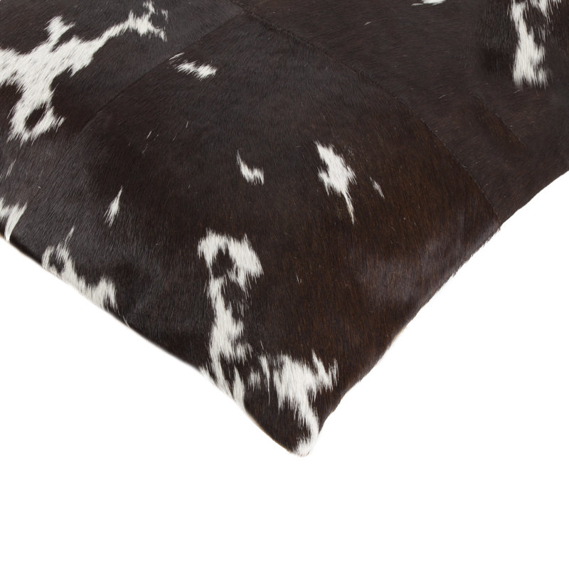 Coussin Torino, Patchwork, Chocolat / blanc