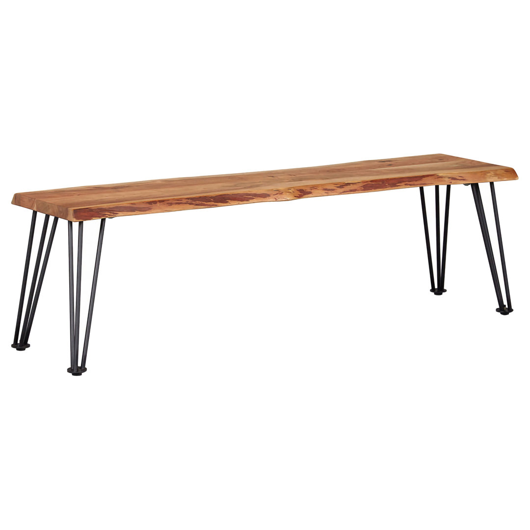 Donny Solid Wood Bench Ivy Bronx