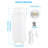 5cct Uplighting Indoor Floor Spotlight For Plant, 10.39 Inch Zoomable Floor Spot Lights, White