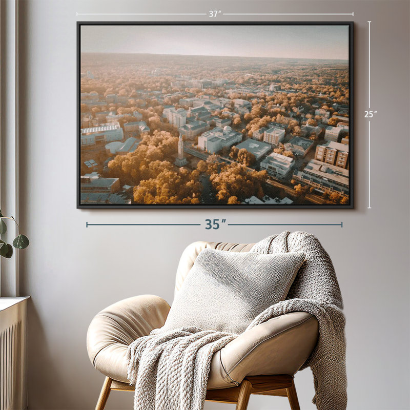 " UNC Campus Aerial View ", 25" H x 37" W