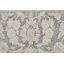 Tapis beige / bleu en laine noué à la main de conception unique 9 pi 8 po x 13 pi 4 po des années 1960