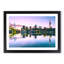Auckland Skyline in New Zealand in Abstract - Picture Frame Painting Print-55686920-55686919