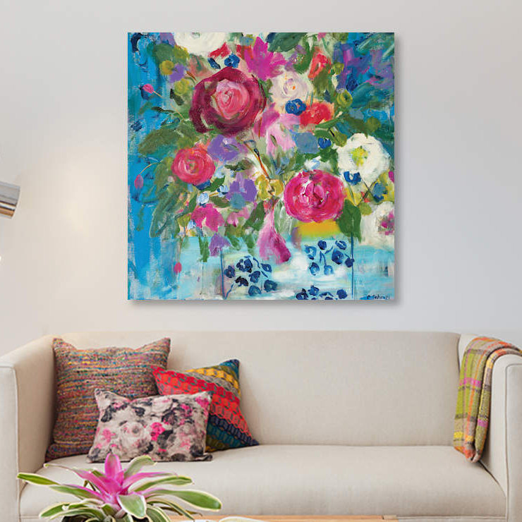 « précieux life », impression sur toile, H 12 po x l 12 po x P 1,5 po, Toile tendue, Pas de tapis