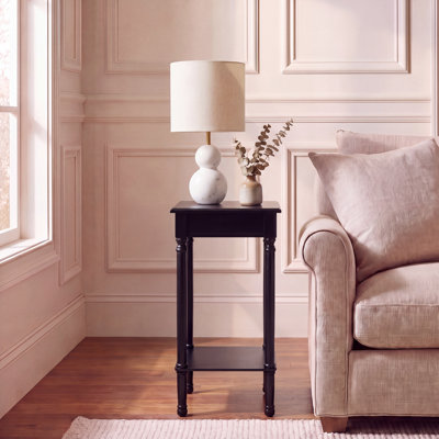 Table de bout Modern Peters 28,3 po - Pin massif et bois d'ingénierie, table d'appoint d'inspiration rétro pour la maison