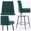Tabourets de bar modernes réglables en velours vert avec pieds en fer (ensemble de 2) - parfaits pour la cuisine, le bar ou la salle à manger-1083737111