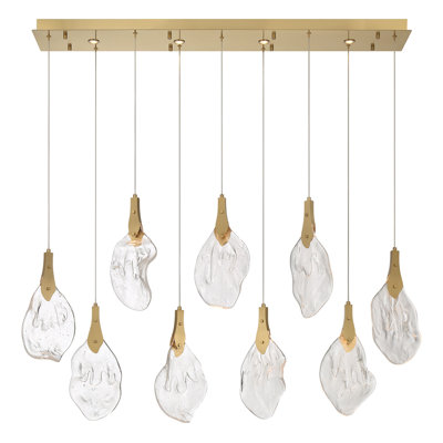 Jateo, Chandelier, 13-Light, 51", Gold, Clear Glass