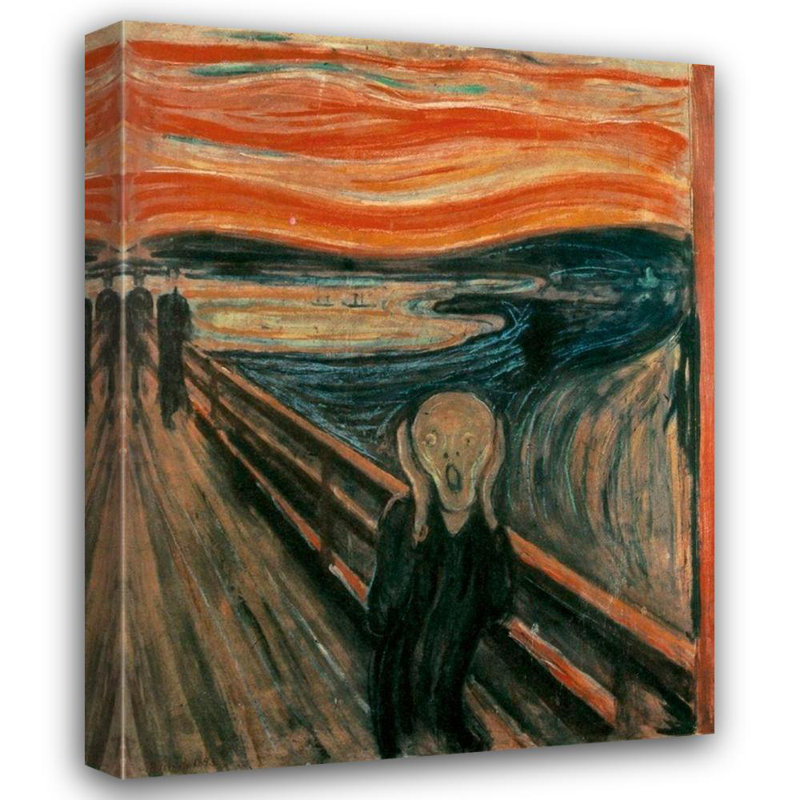 «Red Barrel Studio® Munch», art sur toile tendue par Edvard Gallery, The Scream, 1893, 467689, H 24 po x l 20 po