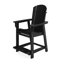 Élégant fauteuil de comptoir noir - fait pour la terrasse et la salle à manger