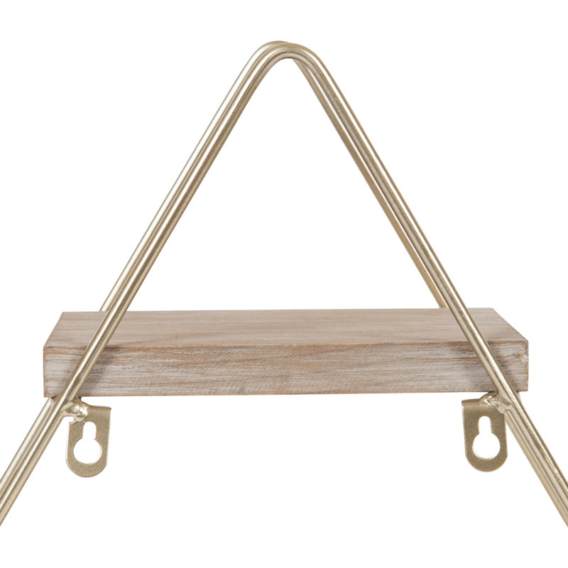 3 Piece Triangle Tiered Shelf with Adjustable Shelves, Brown
