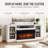 Fellsburg TV Stand with 36" Electric Fireplace and Glass Cabinet-1051040449-1036972831