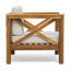 Fauteuil club en bois avec coussins de style Mid-Century