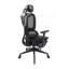 Chaise de bureau inclinable ergonomique en filet avec support lombaire et repose-pieds pour un travail confortable