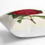 Illustration of a Red Japanese Camellia Cushion with Filling-56879738-56879739