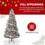 Arbre de Noël artificiel vert enneigé 4,5 pi avec 4,5 branches réalistes, arbre de Noël avec aiguilles en PVC et PE, branches articulées et support en métal robuste, décoration de Noël moelleuse pour la fête au bureau à domicile-1877298619