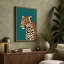 Teal Leopard Profile Modern - Print-136783797-136783799